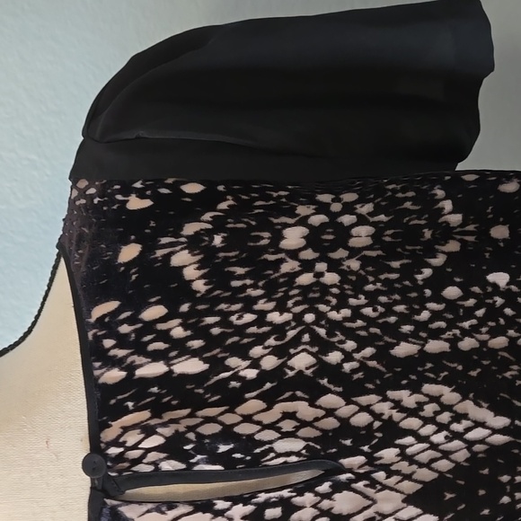 REBECCA TAYLOR Velvet Burnout Silk Snake Print Short Sleeve Top Blouse Sz 10 - Picture 13 of 16